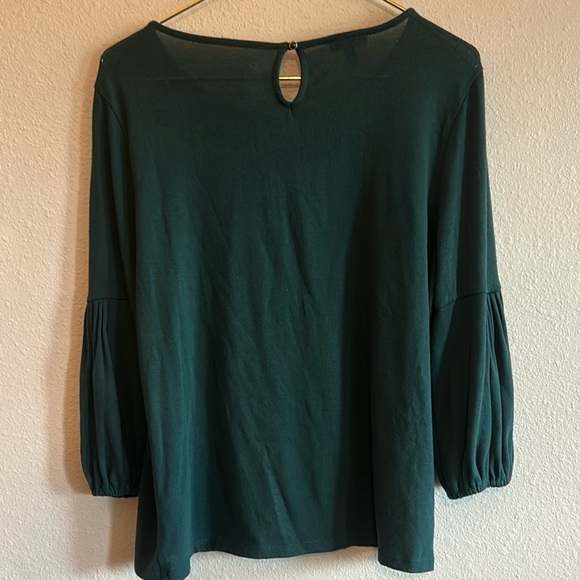 Talbots Teal Blouse with Gathered Sleeves - Picture 4 of 4